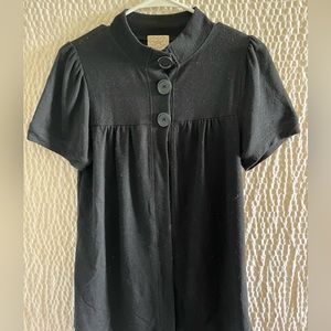 Women Eyelash Couture Black Cardigan